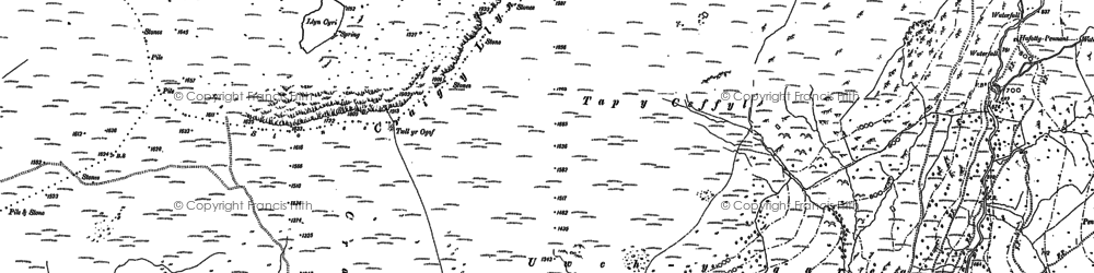 Old map of Braich Ddu in 1887