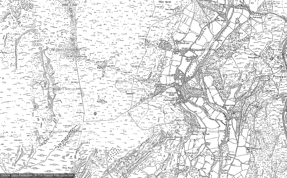 Old Map of Craig-y-nos, 1884 - 1903 in 1884