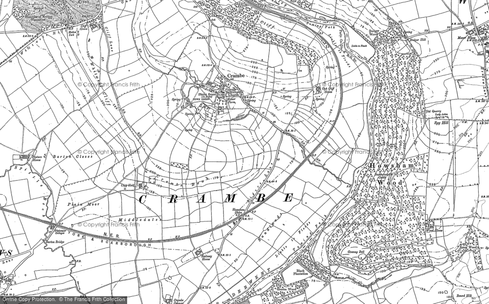 Old Map of Crambe, 1891 in 1891