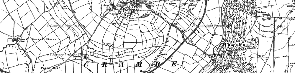 Old map of Crambe in 1891