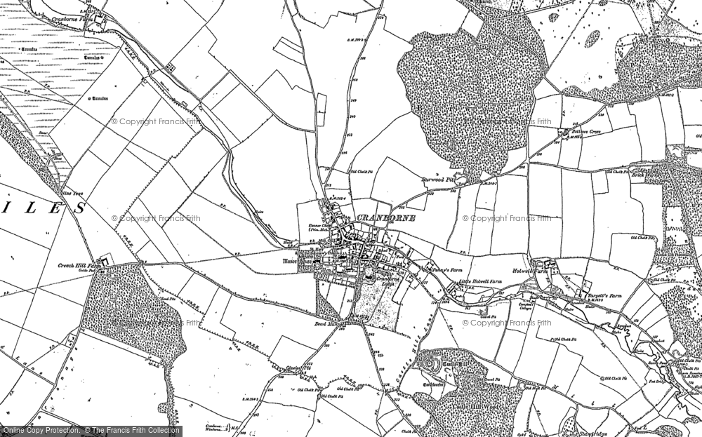 Old Map of Cranborne, 1900 in 1900