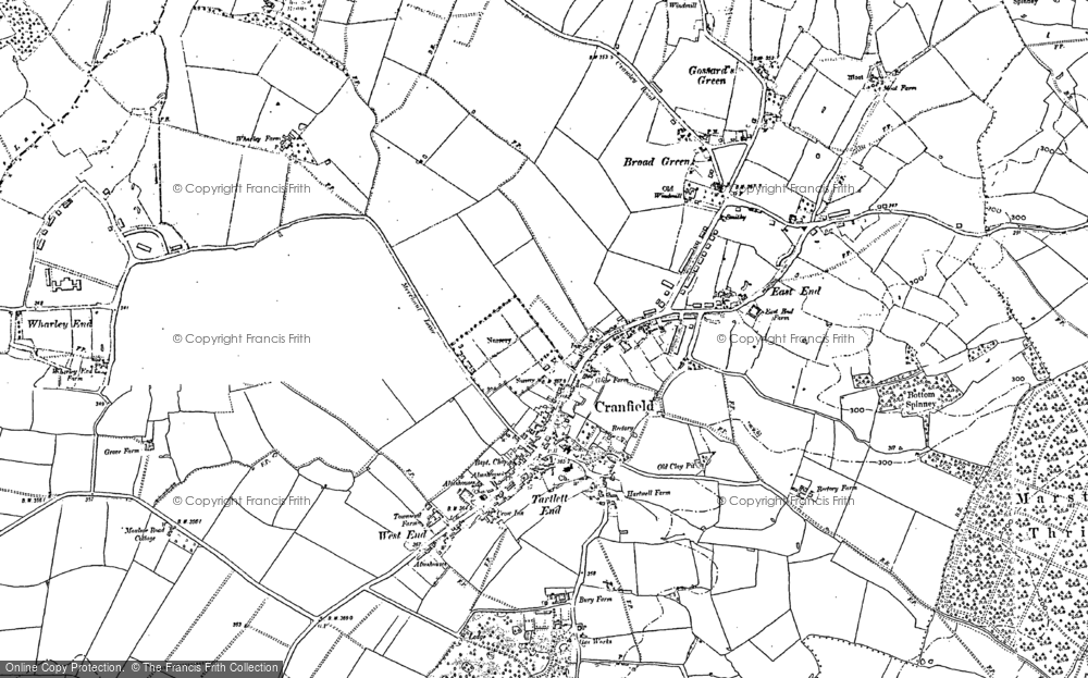 Old Map of Cranfield, 1882 - 1900 in 1882