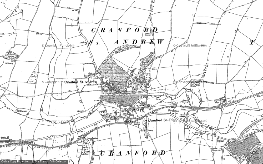 Old Map of Cranford St Andrew, 1884 in 1884