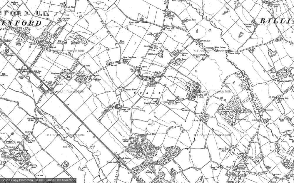 Old Map of Historic Map covering Clinkham Wood in 1892