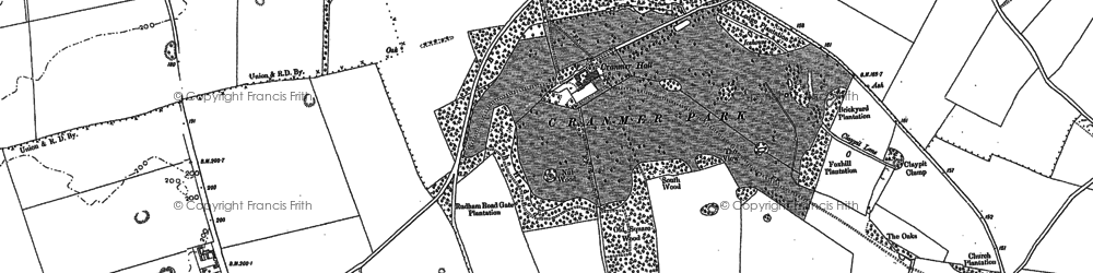 Old map of Cranmer Hall in 1885