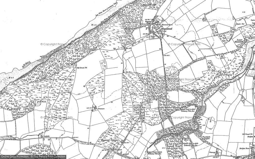 Old Map of Cranmore, 1896 - 1907 in 1896