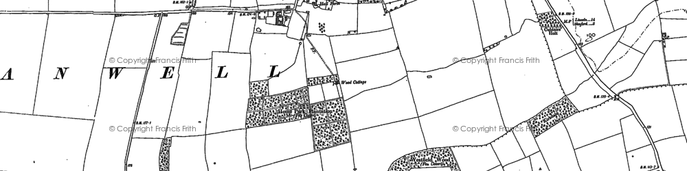 Old map of Cranwell in 1886