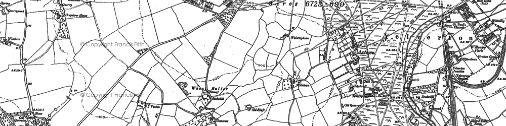 Old map of Crapstone in 1883
