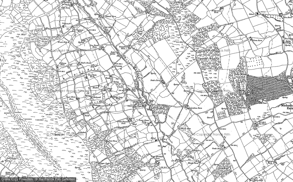 Old Map of Craswall, 1887 - 1903 in 1887