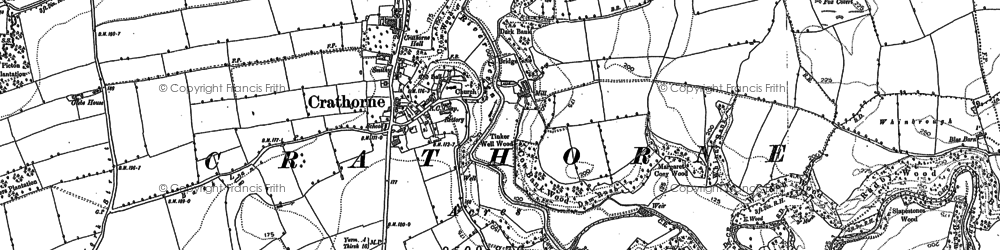 Old map of Crathorne in 1893