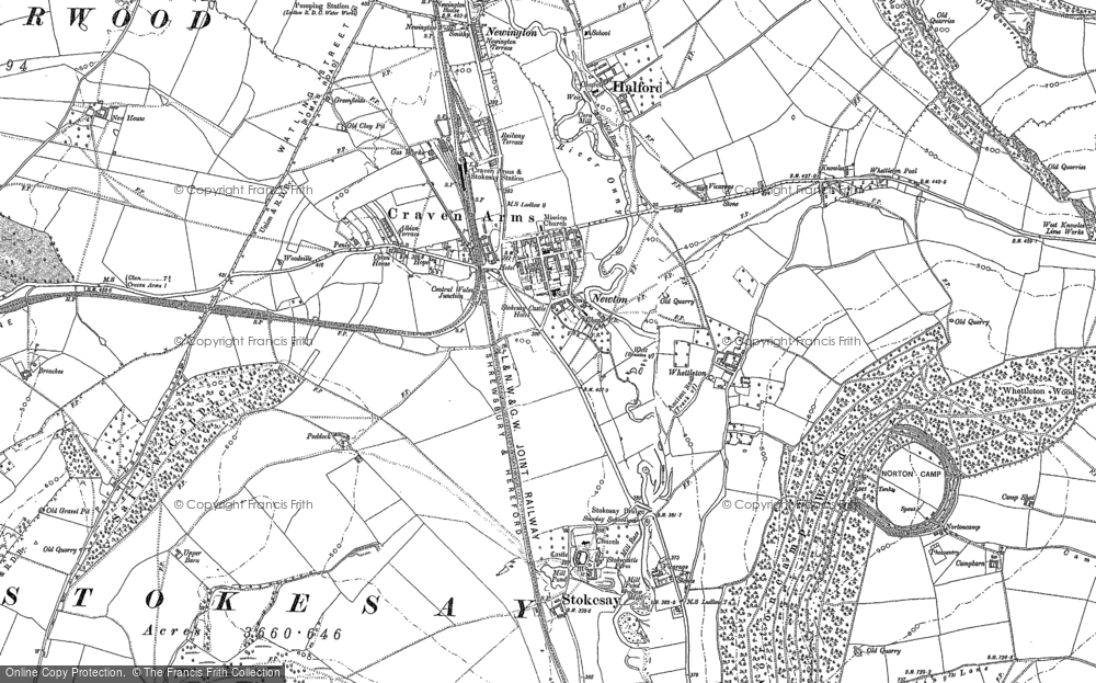 Old Map of Craven Arms, 1902 in 1902