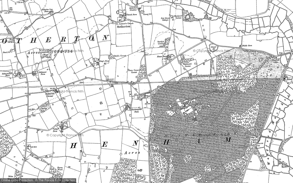 Old Map of Craven's Manor, 1883 in 1883