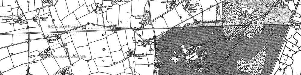 Old map of Craven's Manor in 1883