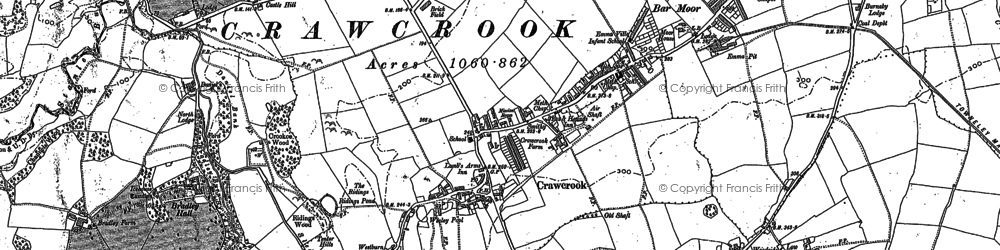 Old map of Crawcrook in 1914