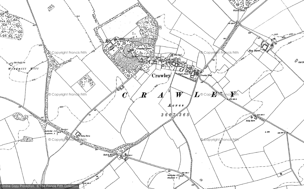 Old Map of Crawley, 1894 - 1895 in 1894