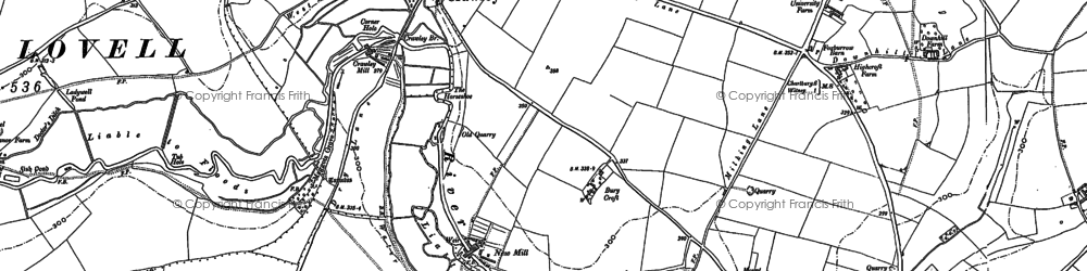 Old map of Crawley in 1898