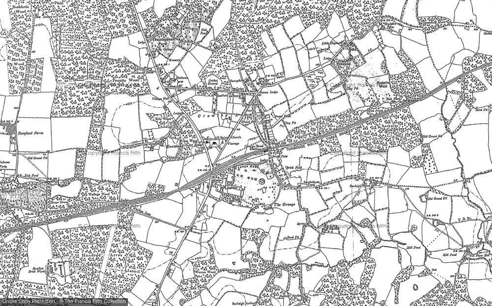 Old Map of Crawley Down, 1909 - 1910 in 1909