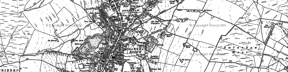 Old map of Crawshawbooth in 1892