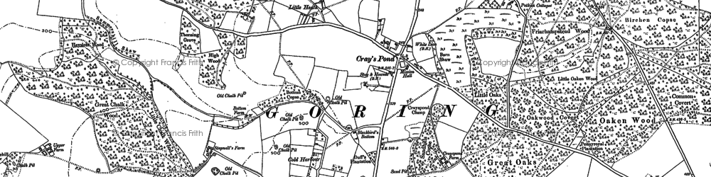 Old map of Cray's Pond in 1910