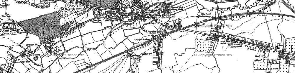 Old map of Barnes Cray in 1895