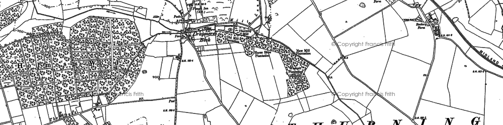 Old map of Craymere Beck in 1885