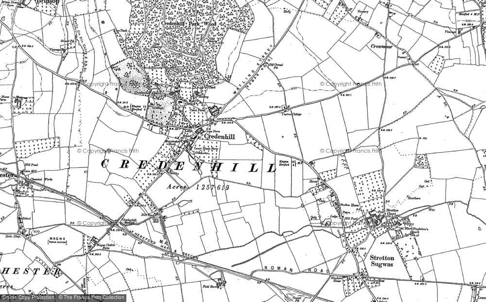 Old Map of Credenhill, 1886 in 1886