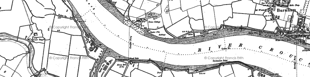 Old map of Creeksea in 1895