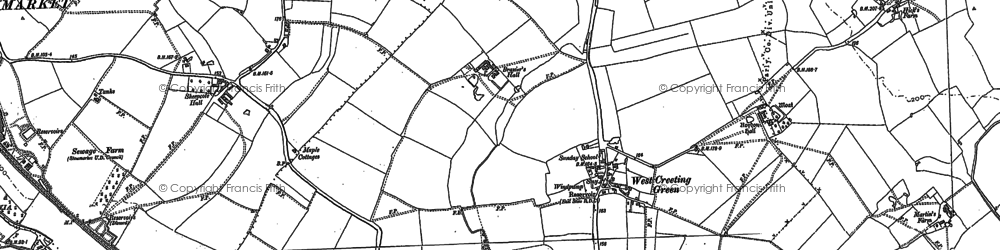 Old map of Brazier's Hall in 1884