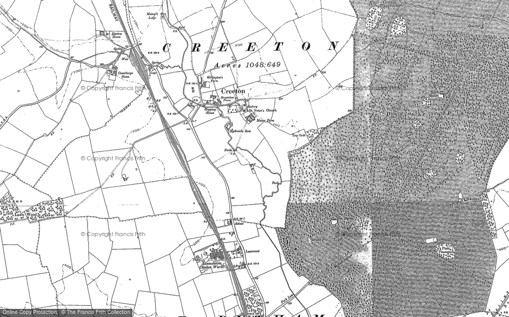 Old Map of Historic Map covering Grimsthorpe Park in 1887