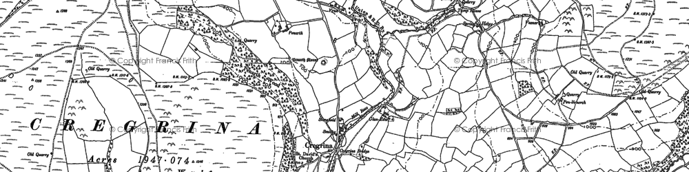 Old map of Penarth Mount in 1887