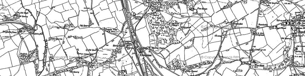 Old map of Creigiau in 1897