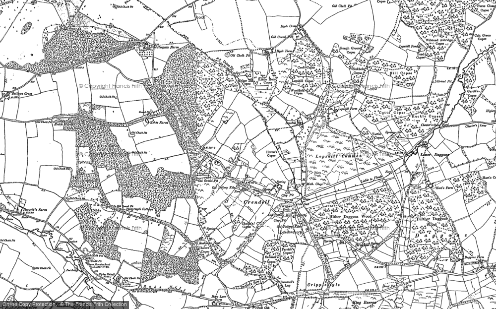 Old Map of Historic Map covering Lower Holwell in 1900