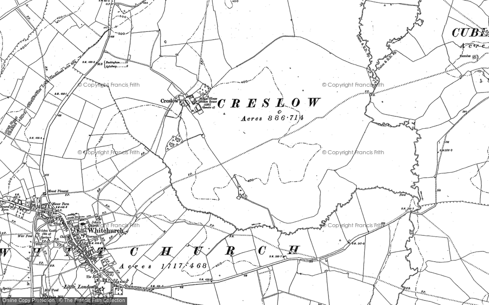 Old Map of Creslow, 1898 in 1898