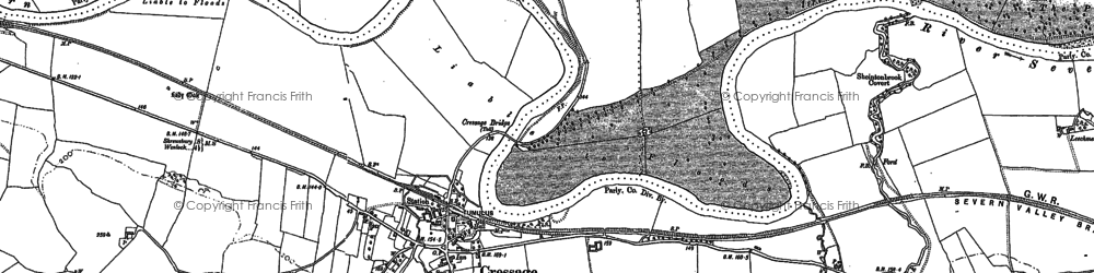 Old map of Cressage in 1882
