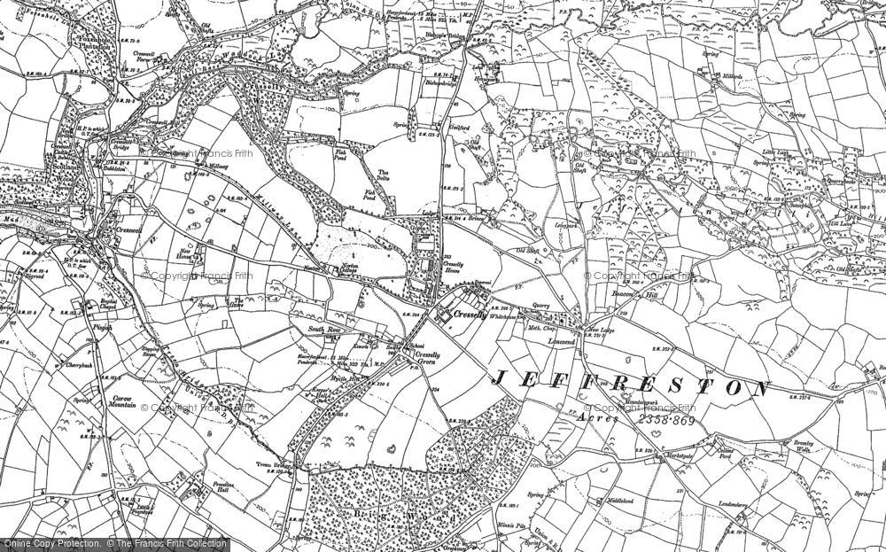 Old Map of Cresselly, 1887 - 1906 in 1887