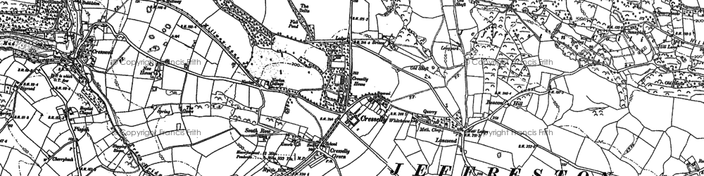 Old map of Brince in 1887