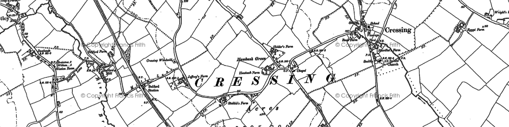Old map of Cressing in 1895