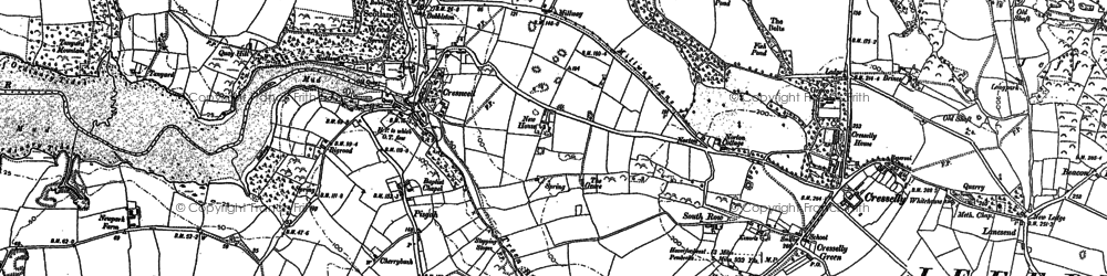 Old map of Cresswell Quay in 1906