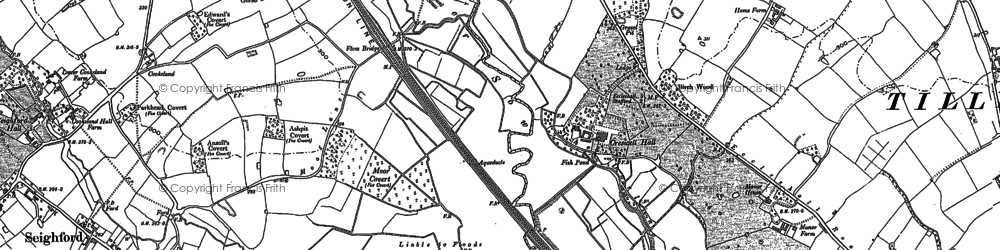 Old map of Holmcroft in 1880