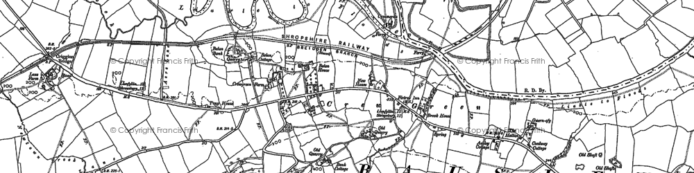 Old map of Bausley Hill in 1901