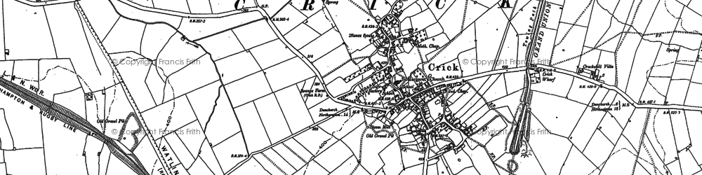Old map of Crick in 1884
