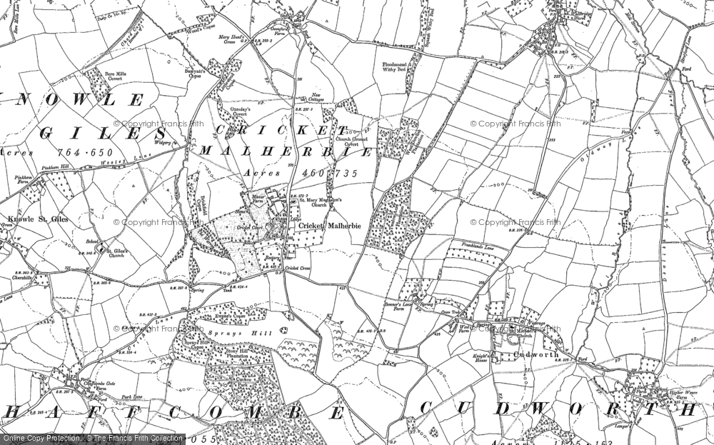 Old Map of Cricket Malherbie, 1886 - 1901 in 1886