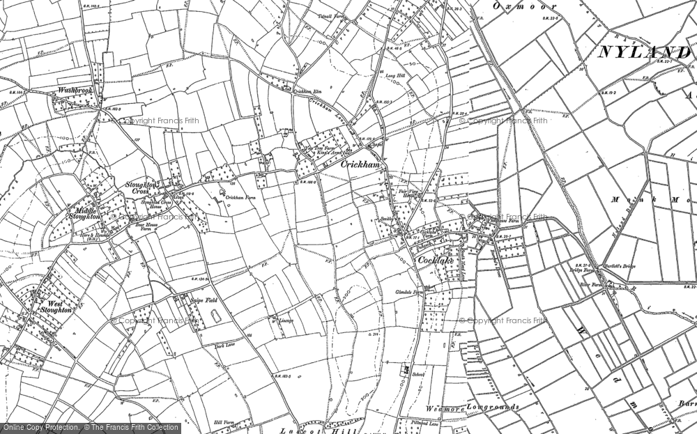 Old Map of Crickham, 1884 in 1884