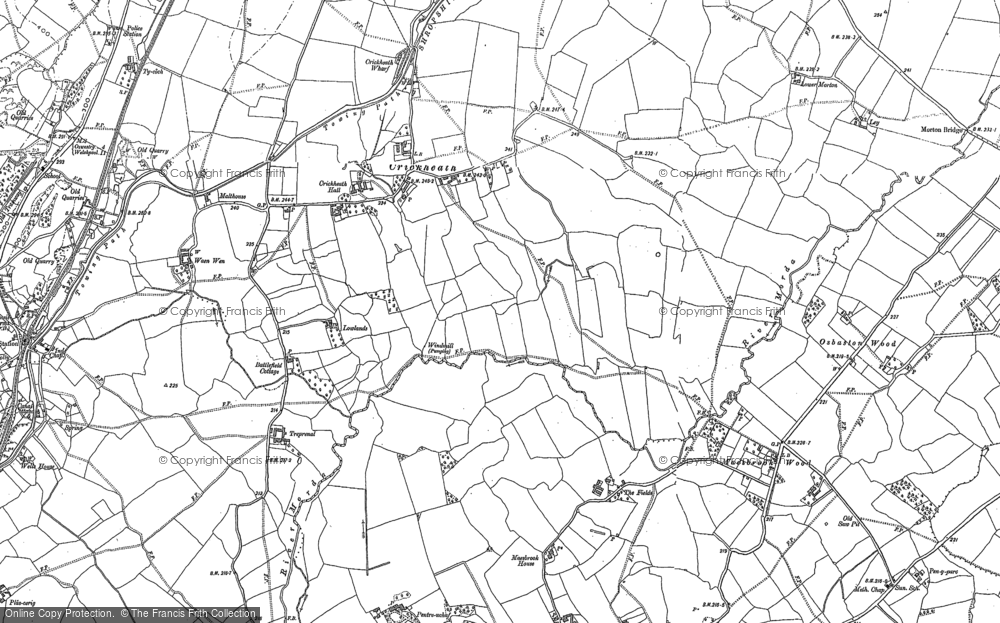 Old Map of Crickheath, 1874 - 1900 in 1874