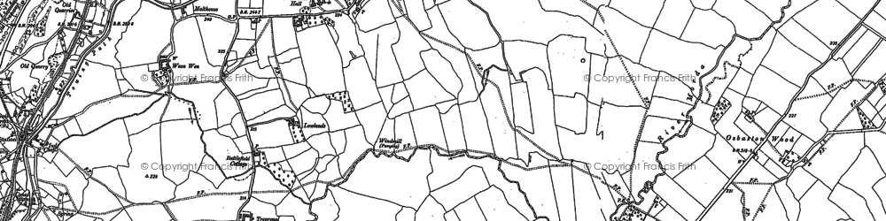Old map of Crickheath in 1874
