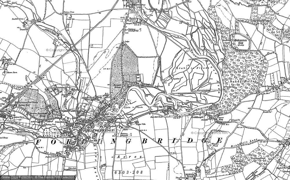 Old Map of Criddlestyle, 1908 in 1908