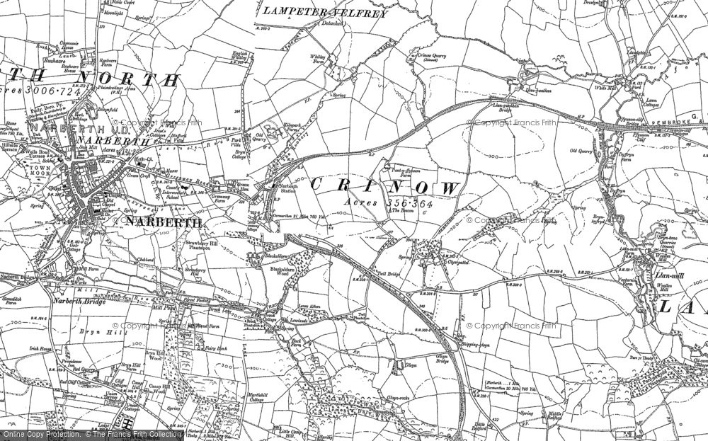Old Map of Crinow, 1887 in 1887