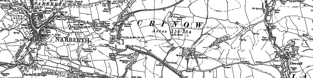 Old map of Blackaldern in 1887