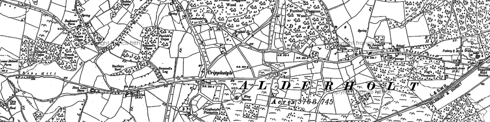 Old map of Cripplestyle in 1900