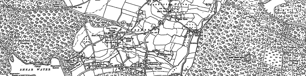 Old map of Crockerton Green in 1923